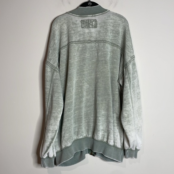 We The Free | Women’s Green Burnout Robby Bomber Jacket Oversized Large *flaws* - Picture 9 of 10